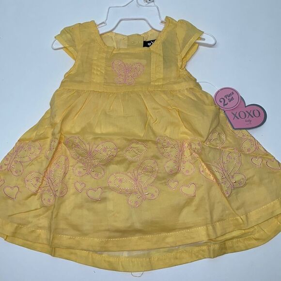 🔥XOXO KIDS GIRLS Dress 2 pc set sz 0/3 months New - Picture 2 of 7